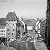 Blick von der Königstraße in Richtung Kaiserburg 