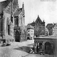 Frauenkirche und Hauptmarkt vor 1869