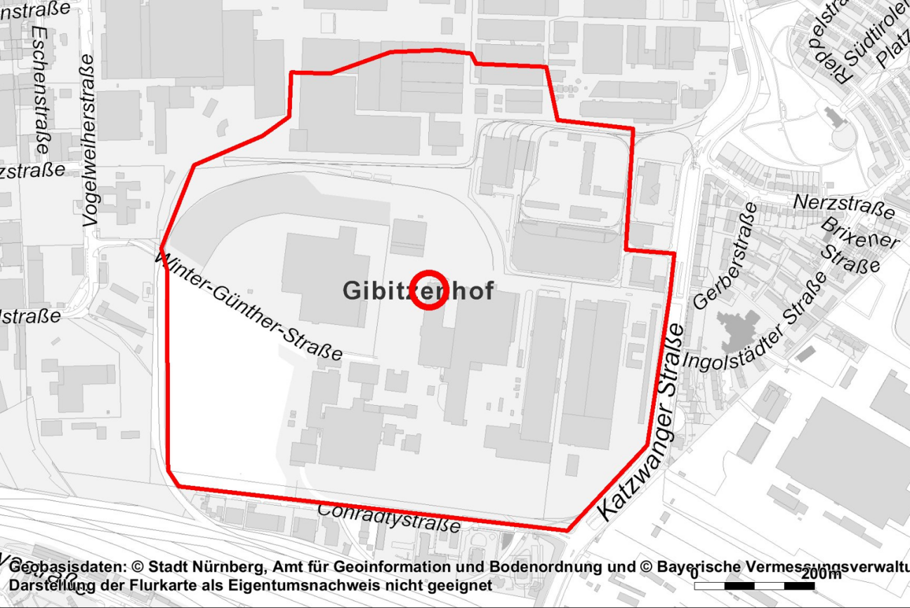 Bild © Stadt Nürnberg Evakuierungskarte Bombenfund 2026 in der Winter-Günther-Straße, Bild © Stadt Nürnberg