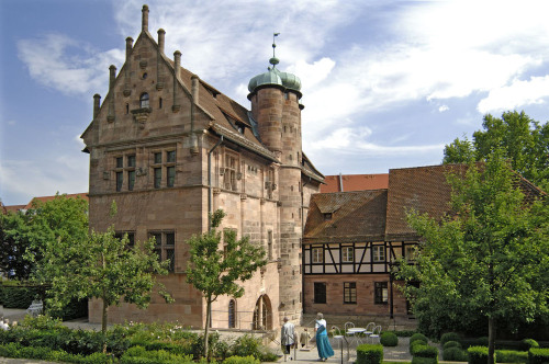 Garten des des Museums Tucherschloss.