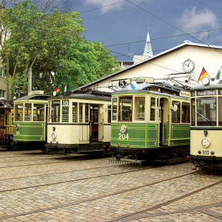( Bild: Thomas Kübler / VAG Verkehrs-Aktiengeselleschaft Nürnberg ) Historisches Straßenbahndepot St. Peter, Außenansicht