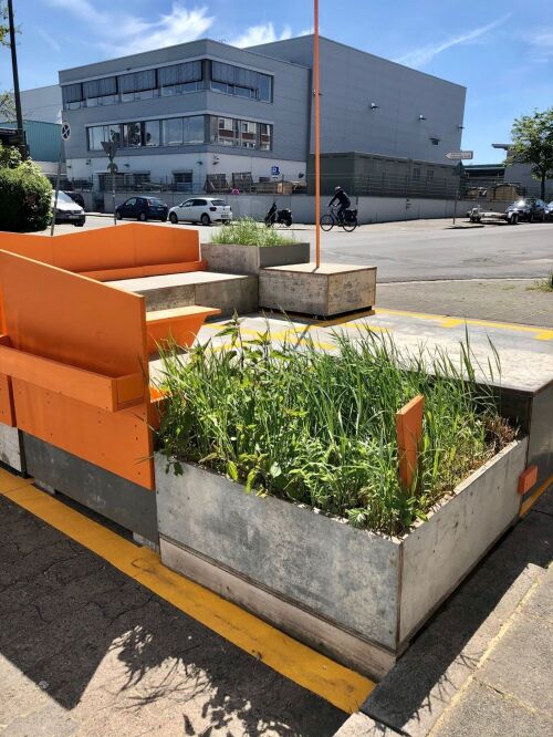 Parklet in der Vogelweiherstraße in Nürnberg