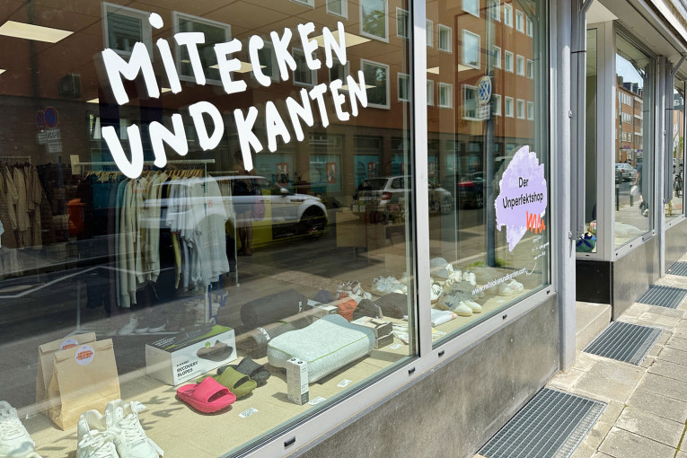 Ehemaliger Pop-up-Store „Mit Ecken und Kanten“ in der Hans-Sach-Gasse 9 in Nürnberg.