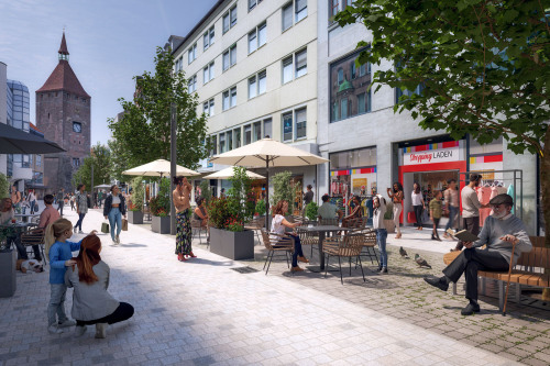 3D-Visualisierung: Die Breite Gasse nach der Umgestaltung.