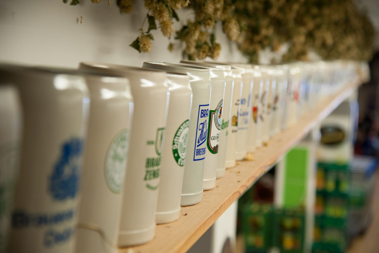 Bild © Christine Dierenbach / Stadt Nürnberg Bierkrüge im Landbierparadies, Bild © Christine Dierenbach / Stadt Nürnberg