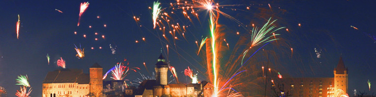 Feuerwerk über der Kaiserburg