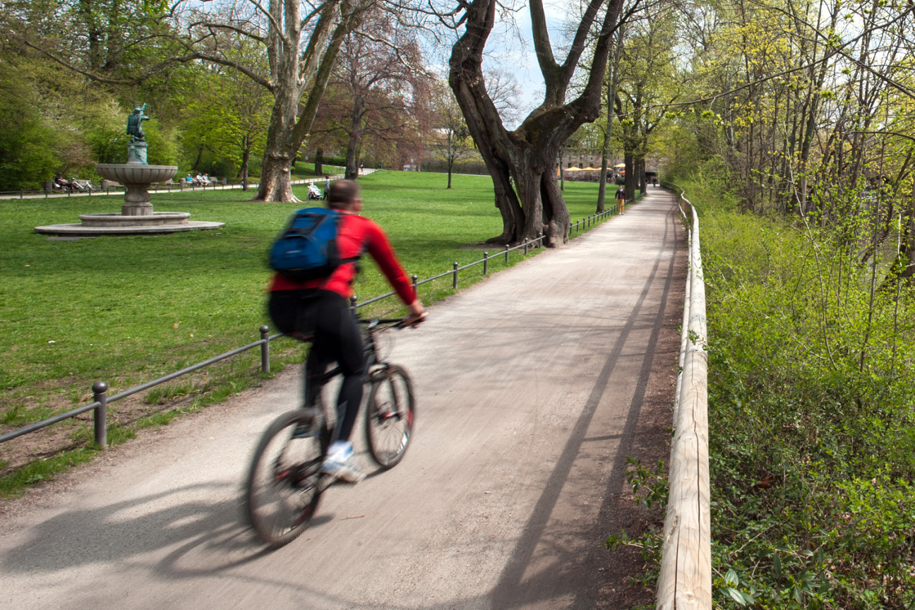 Bild © Christine Dierenbach / Stadt Nürnberg Radfahrer auf dem Rednitzradweg., Bild © Christine Dierenbach / Stadt Nürnberg
