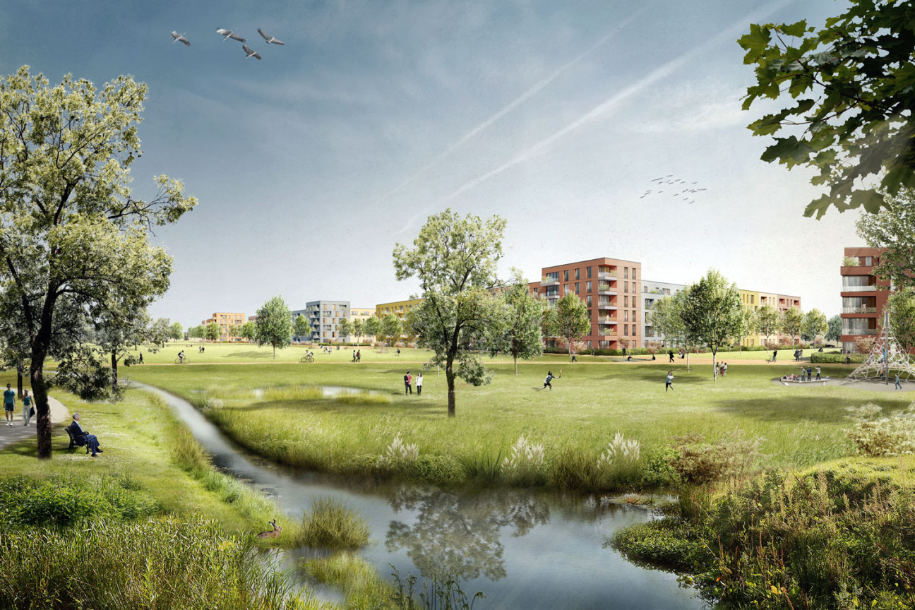 Bild © Schellenberg + Bäumler Architekten GmbH, Dresden Visualisierung des Stadtquartiers Wetzendorf., Bild © Schellenberg + Bäumler Architekten GmbH, Dresden