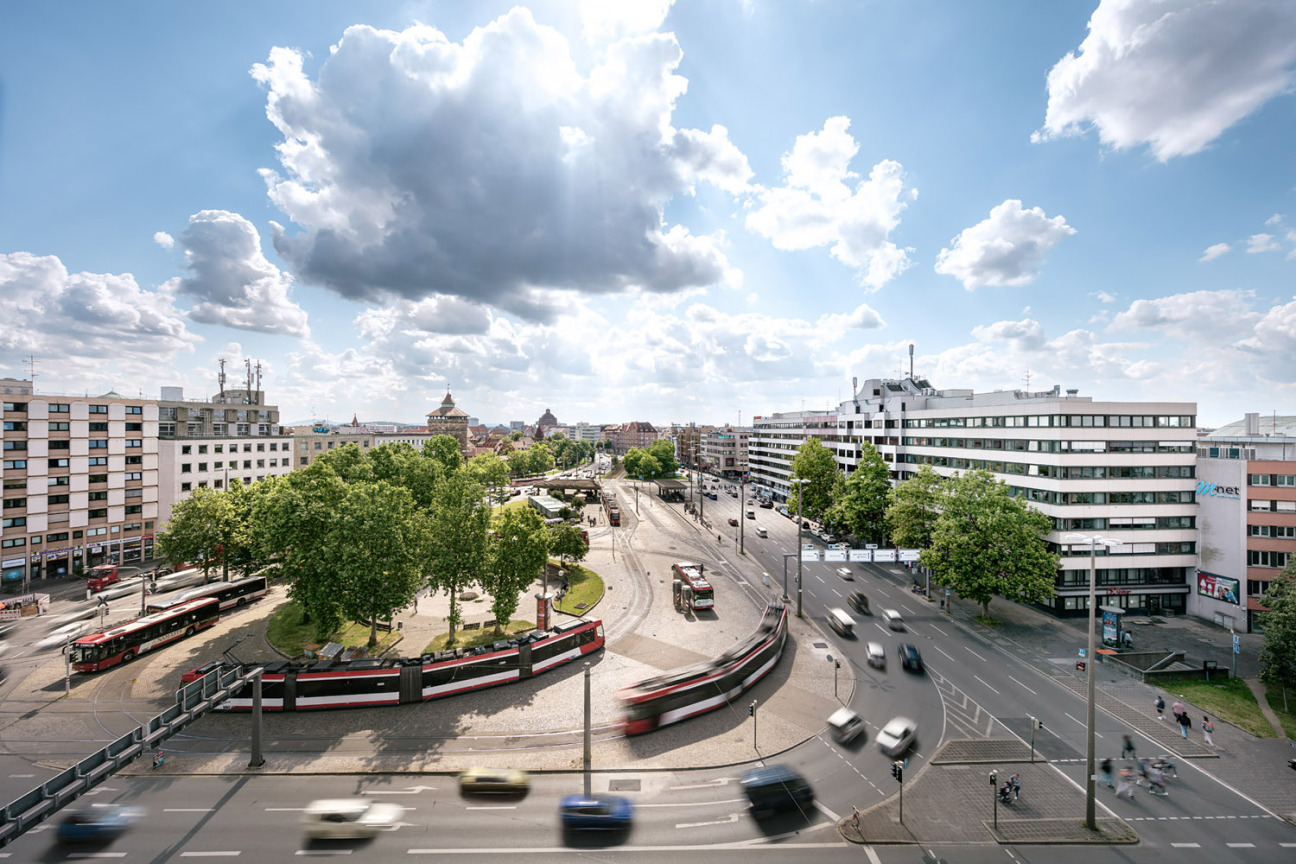 Bild © Christian Hoehn / Christian Hertlein - Studio Höhn Der Plärrer von oben. Blick von Westen., Bild © Christian Hoehn / Christian Hertlein - Studio Höhn