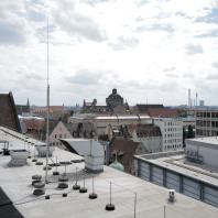 Blick vom Dach des leerstehendes Kaufhof-Gebäudes.