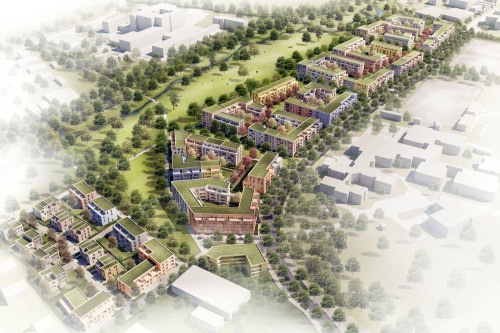 Visualisierung des Stadtquartiers Wetzendorf.