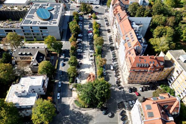 Drohnenbild des Keßlerplatzes